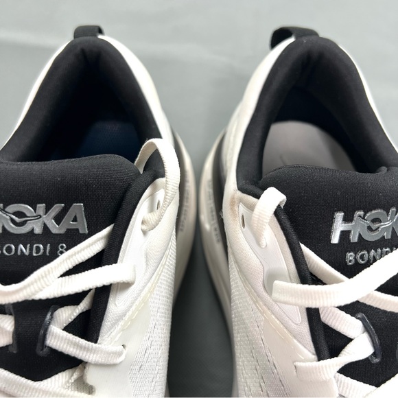Hoka One One Bondi 8 White/Black Men’s 12.5 Great Condition! Running Shoes - Picture 8 of 15
